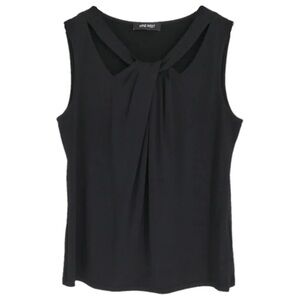 Nine‎ West black knit cutout dressy sleeveless blouse size medium